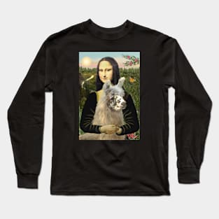 Mona Lisa and Her Llama Long Sleeve T-Shirt